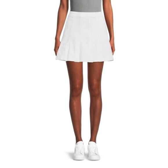 Womens Juniors Pleated Denim School Girl Mini Skirt - Picture 1 of 6